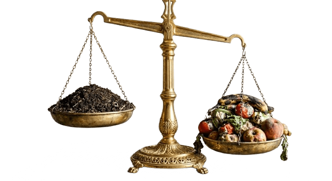 Compost terminado sostenido en manos, símbolo del cierre del ciclo
